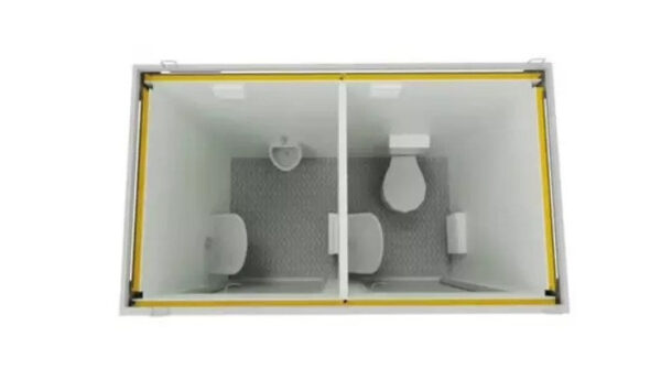 Bloque Sanitario Doble 2,4 × 1,5 m – WC + Urinario Separados, Aislado y Listo para Usar - Imagen 4