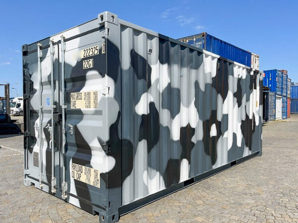 Contenedor Marítimo Camuflaje 20 pies – Acero CORTEN, 33 m³ y Carga 28 t